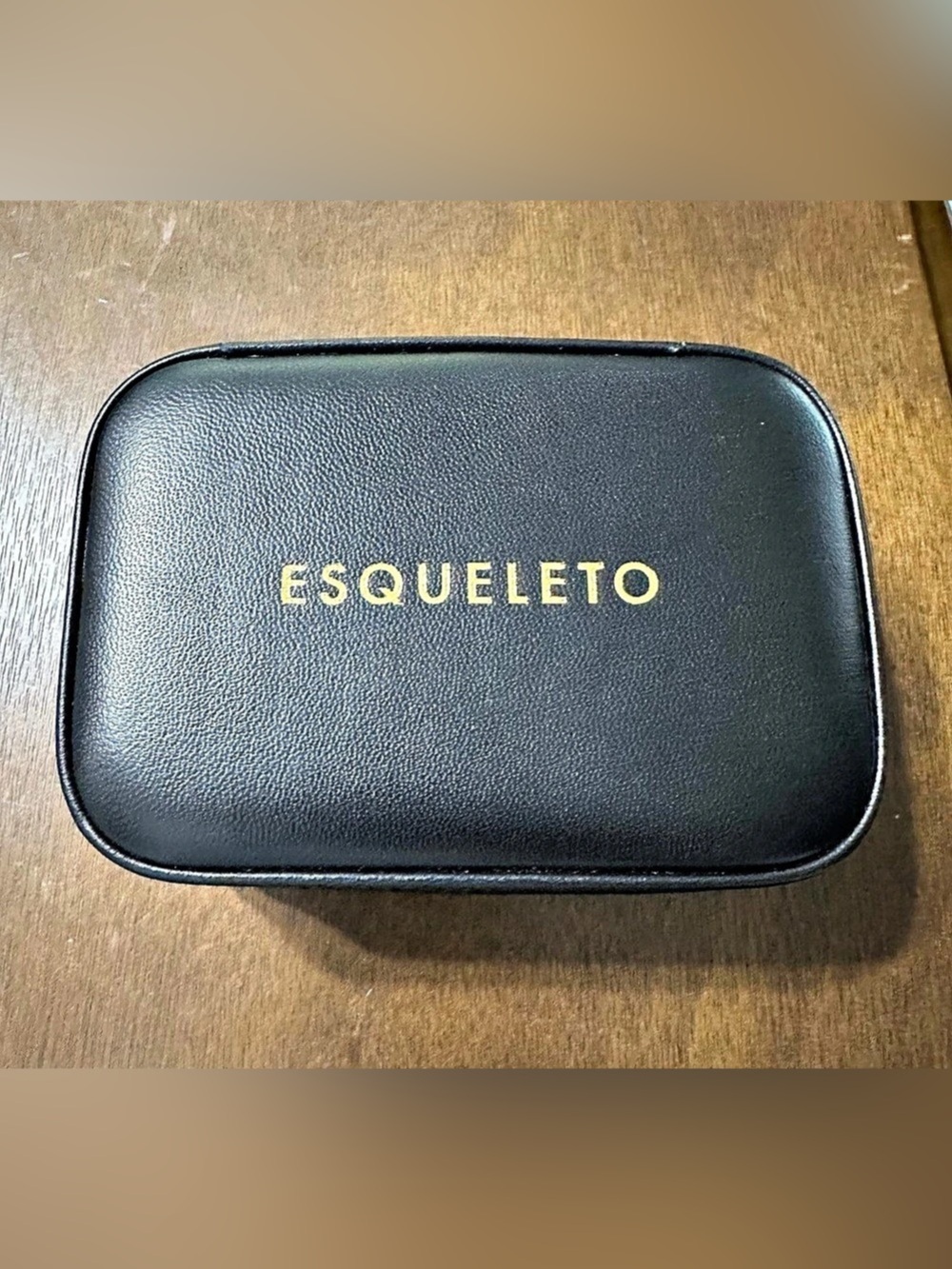 ESQUELETO Jewelry Box Black Leather Travel